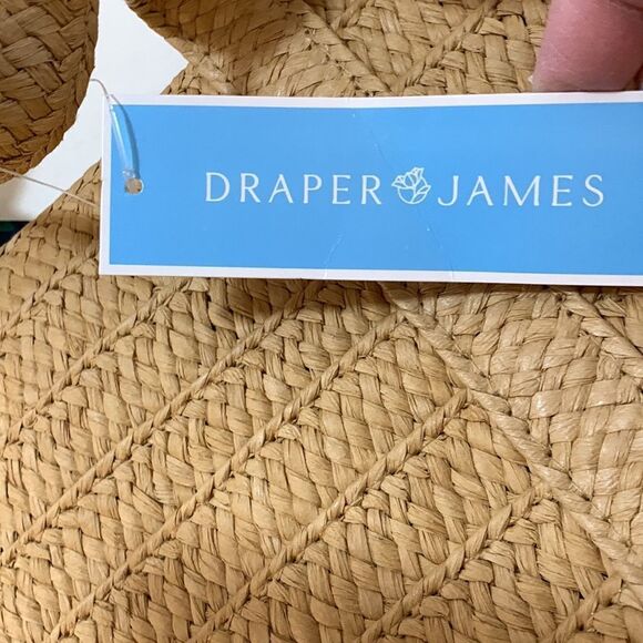 Draper James straw handbag with floral scarf - Picture 9 of 11